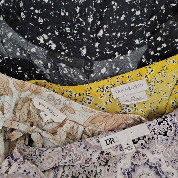 BOHO Casual & Career BUNDLE Medium Women's Long Sleeve Blouses Mixed Lot - Picture 10 of 10